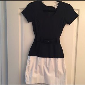 Diane Von Furstenberg navy and white dress!